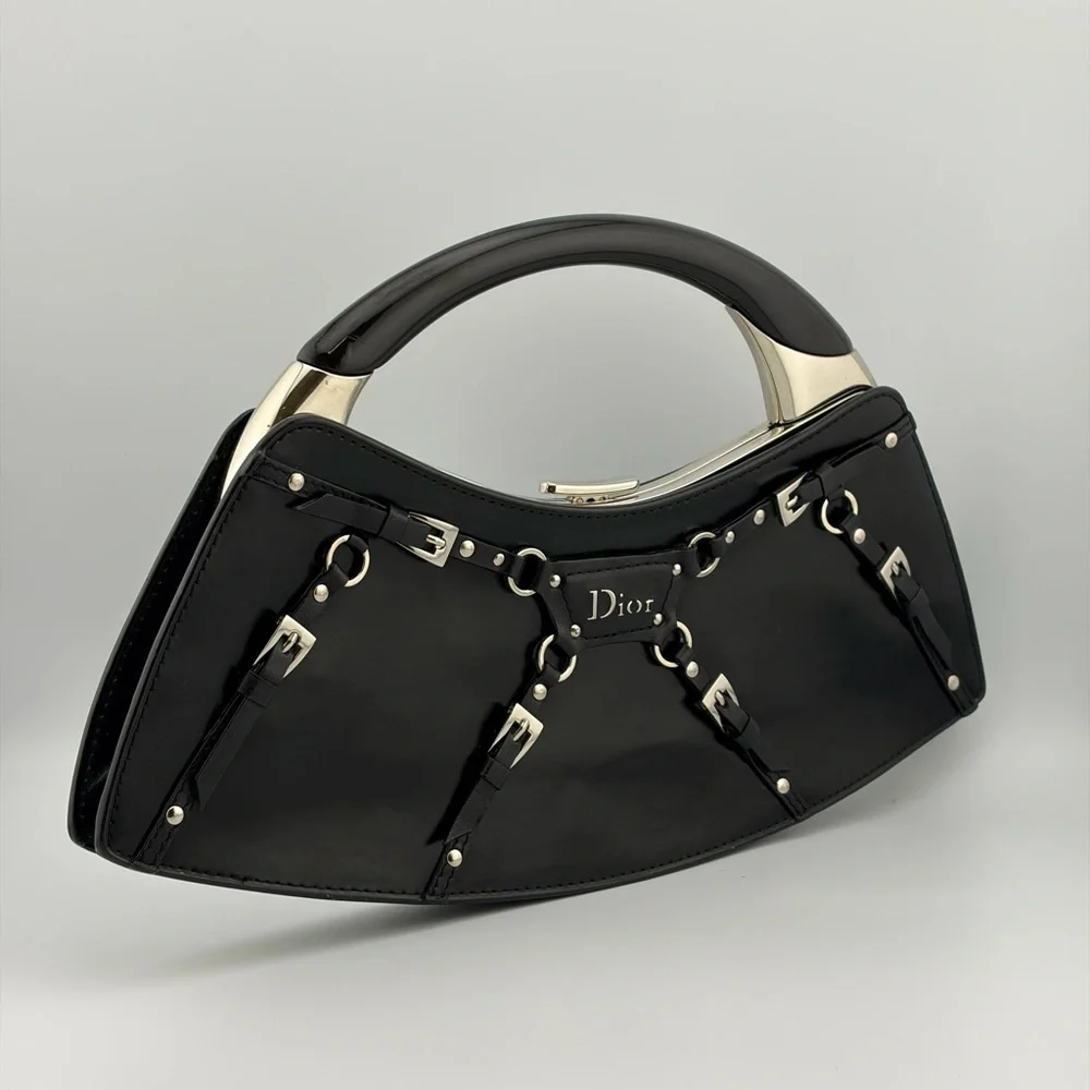 Dior Vintage RARE MINI 2003 Fall Bondage Clutch Limited Edition John Galliano - Picture 2 of 12